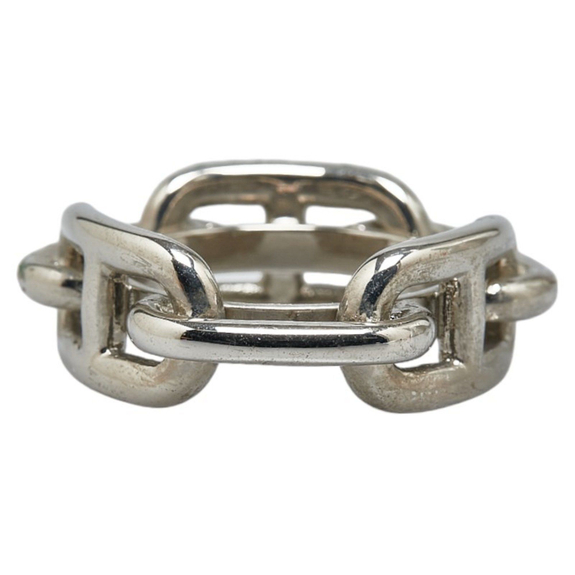 Hermes Hermes Chaine d'Ancre scarf ring silver metal women's HERMES Size ONE SIZE - 3 Thumbnail