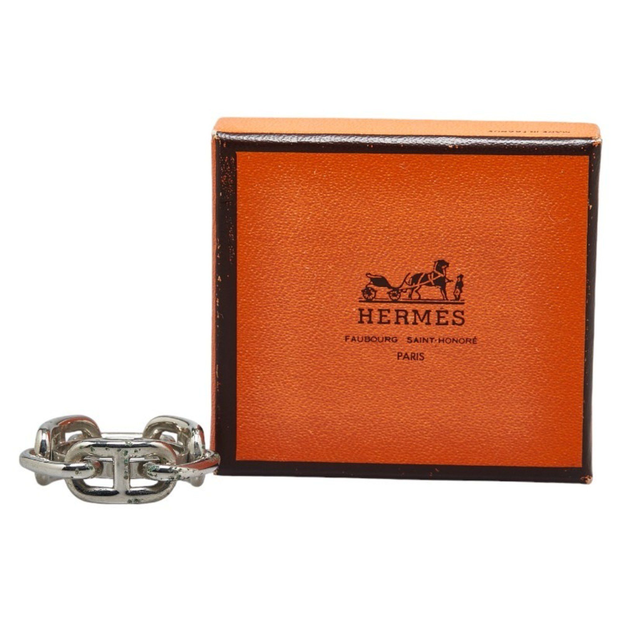 Hermes Hermes Chaine d'Ancre scarf ring silver metal women's HERMES Size ONE SIZE - 5 Thumbnail