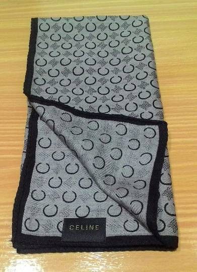 Celine 🔥🔥Celine Monogram Logo Gray Handkerchief Hanky Hankie Size ONE SIZE - 1 Thumbnail