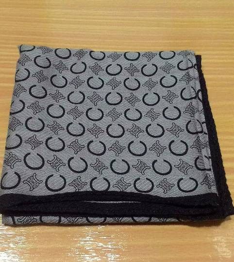 Celine 🔥🔥Celine Monogram Logo Gray Handkerchief Hanky Hankie Size ONE SIZE - 2 Thumbnail