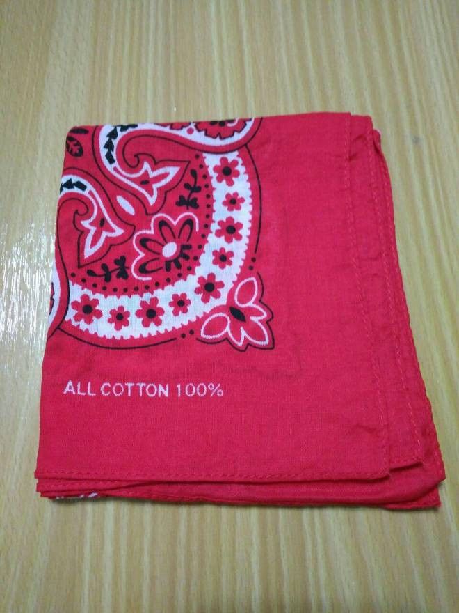 Other Bandana Red Handkerchief 20.5" x 19.5" Hanky Hankie Size ONE SIZE - 1 Thumbnail