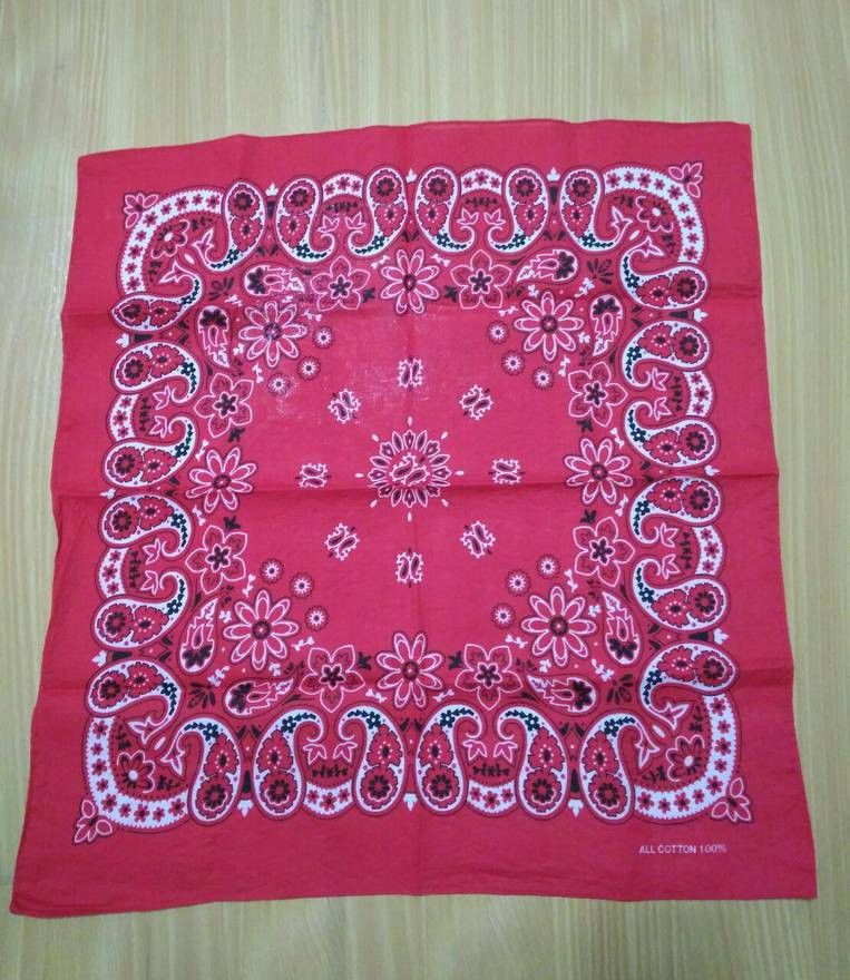 Other Bandana Red Handkerchief 20.5" x 19.5" Hanky Hankie Size ONE SIZE - 3 Thumbnail