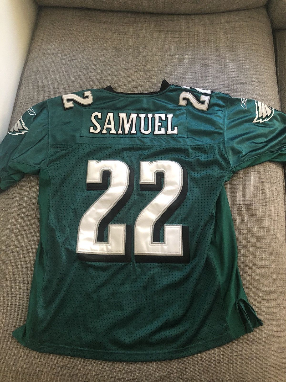 Reebok, Shirts, Asante Samuel Philadelphia Eagles Jersey 22 Reebok Nfl On  Field Size Large