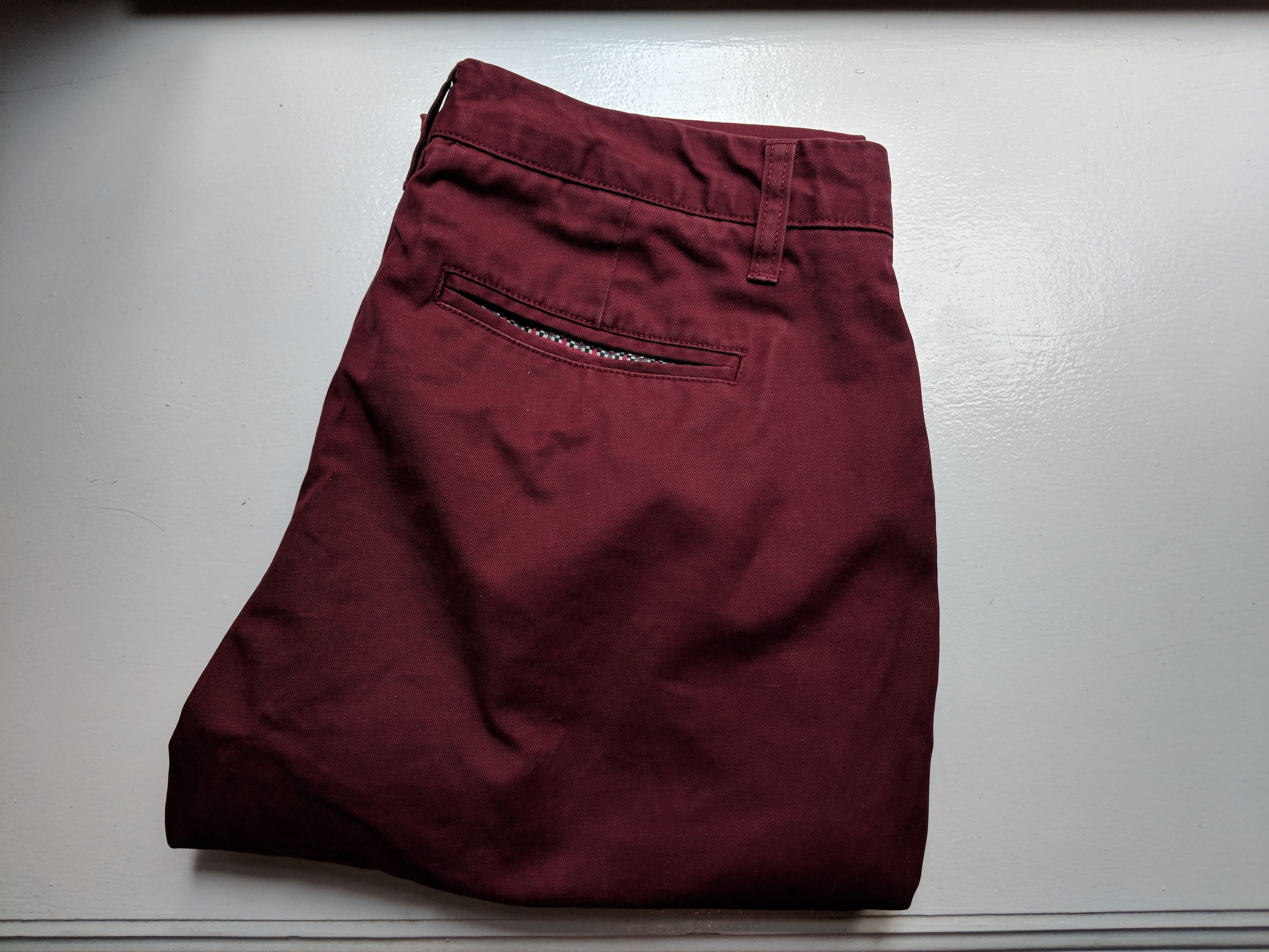 30x30 Slim Straight Chinos in Port/Burgundy