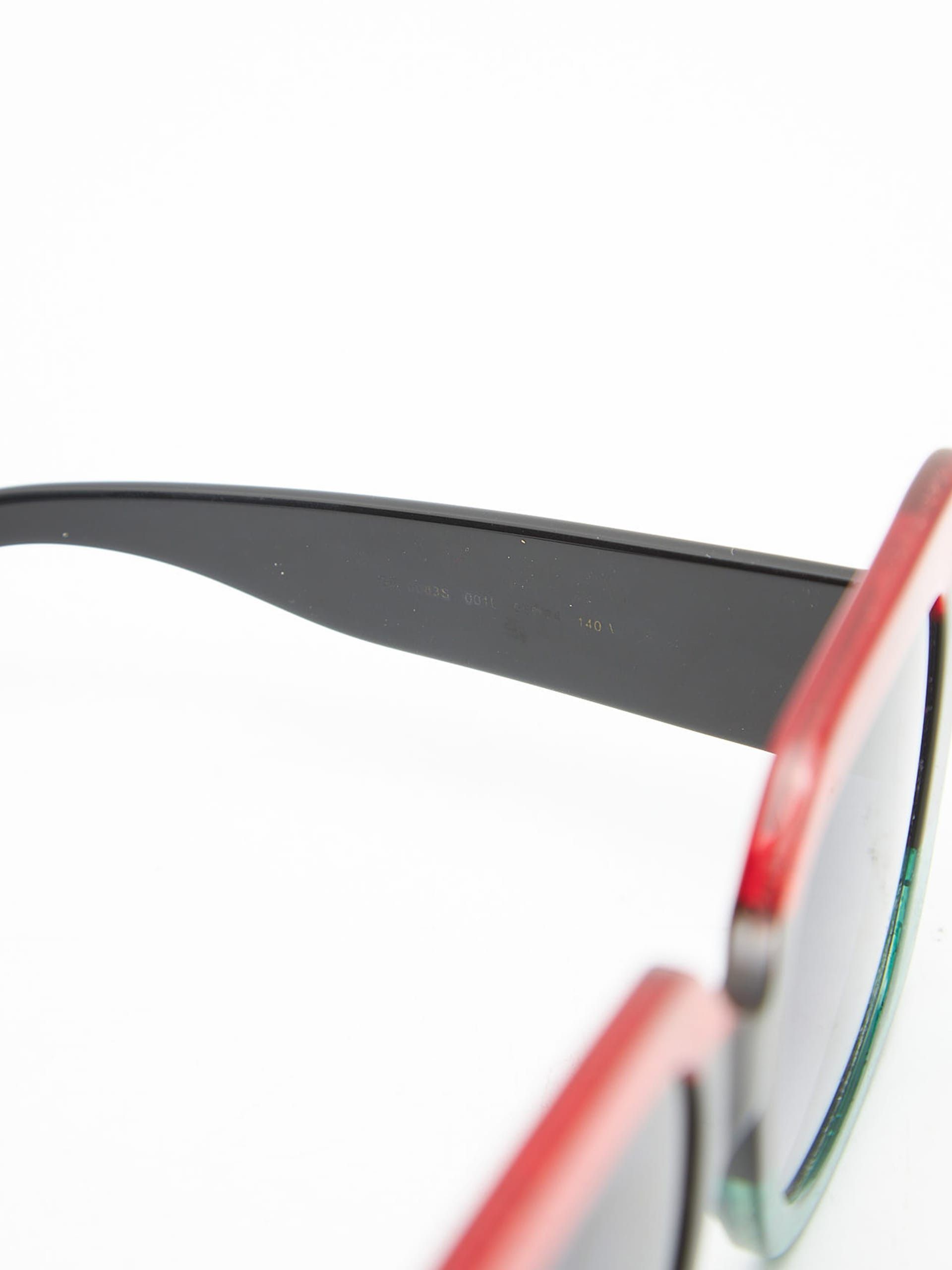 Gucci Square-frame Red and Green Sunglasses with Glitter Size ONE SIZE - 5 Thumbnail