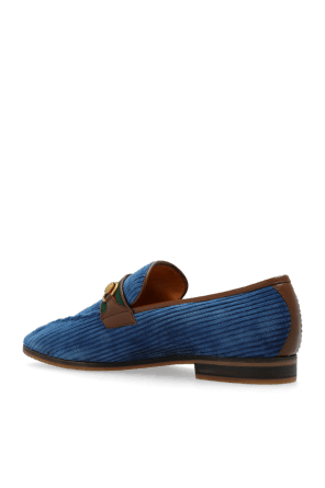 Gucci Corduroy Loafer with Horsebit in blue Size US 10.5 / EU 43-44 - 4 Thumbnail