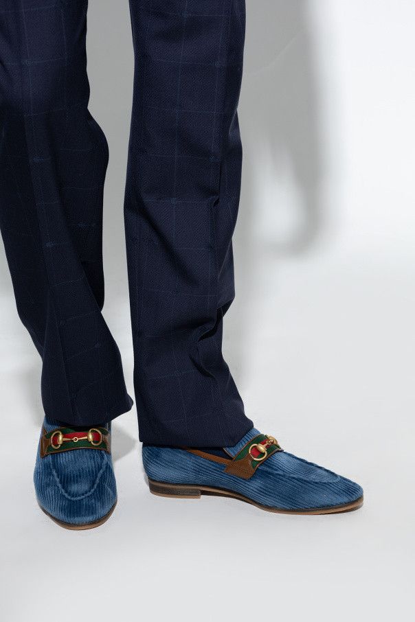 Gucci Corduroy Loafer with Horsebit in blue Size US 11 / EU 44 - 2 Thumbnail
