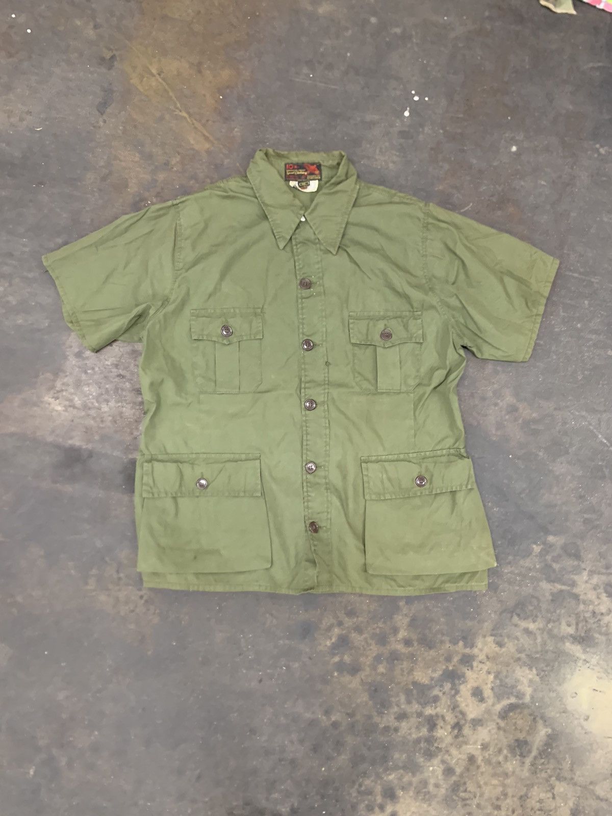 Vintage Vintage Olive Hunting Shirt Size US XL / EU 56 / 4 - 3 Thumbnail