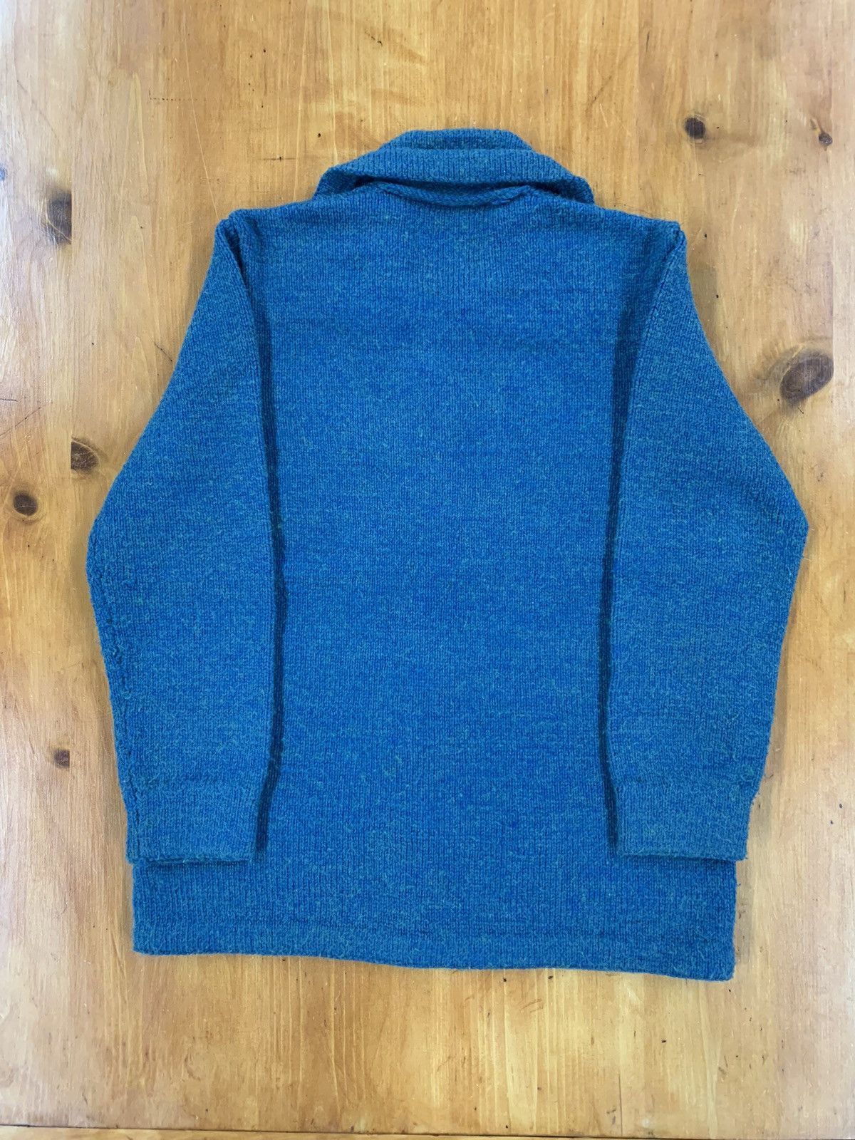 Vintage Vintage 1970s Green Blue Zip Knit Cardigan Size US M / EU 48-50 / 2 - 3 Thumbnail