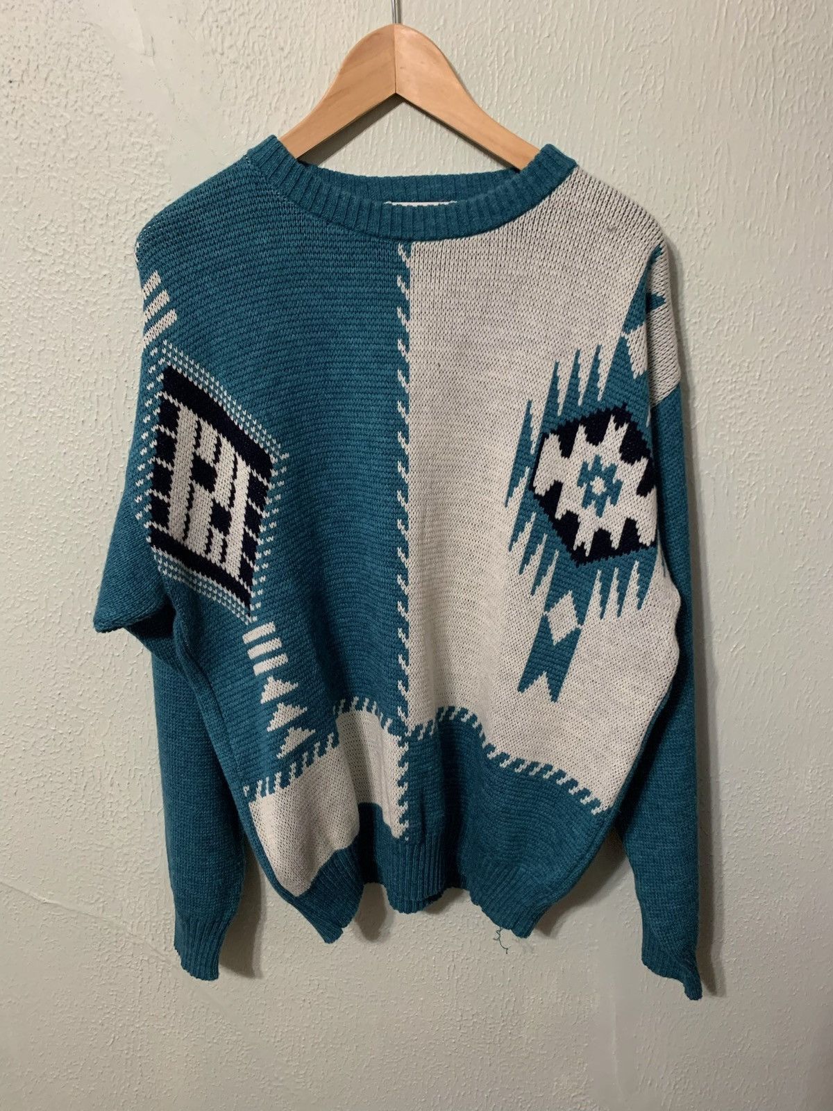 Vintage Vintage Shining Diamonds Knit Sweater Size US L / EU 52-54 / 3 - 1 Thumbnail
