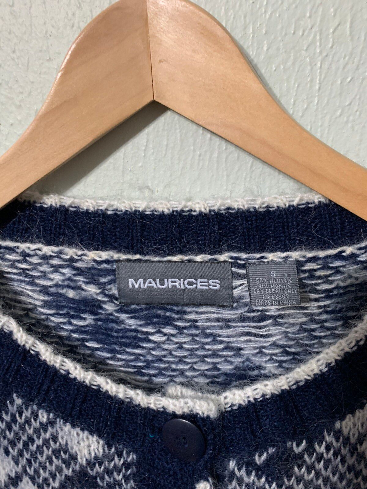 Vintage Vintage Mohair Nordic Check Knit Cardigan Size US S / EU 44-46 / 1 - 3 Thumbnail