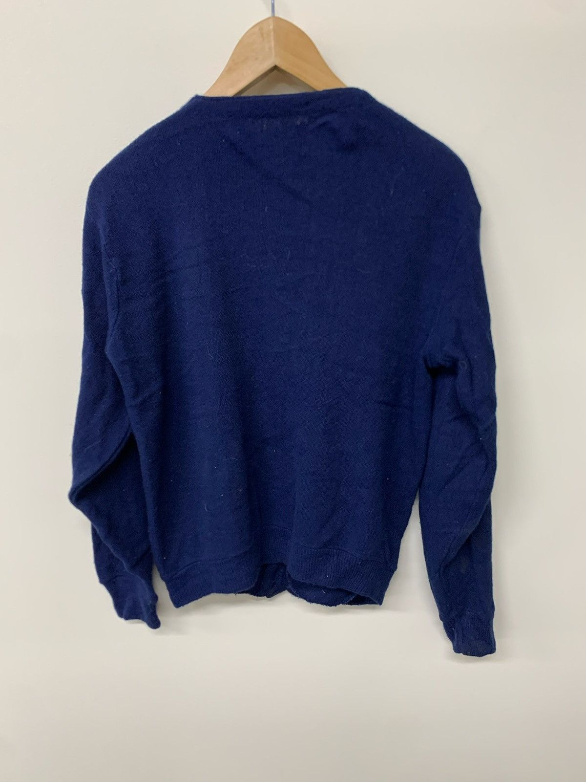 Vintage Vintage 1970s Navy Knit Cardigan Sweater Size US M / EU 48-50 / 2 - 2 Thumbnail