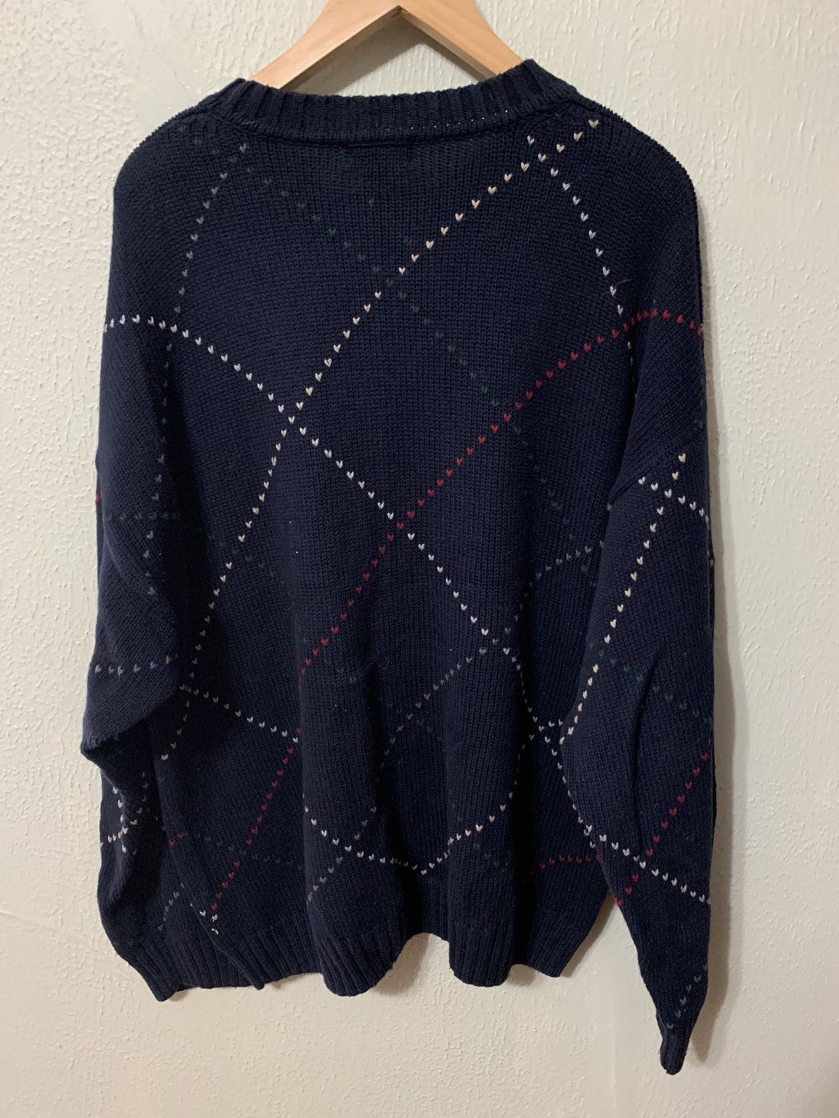 Vintage Vintage Perforation Check Knit Sweater Size US XXL / EU 58 / 5 - 2 Thumbnail