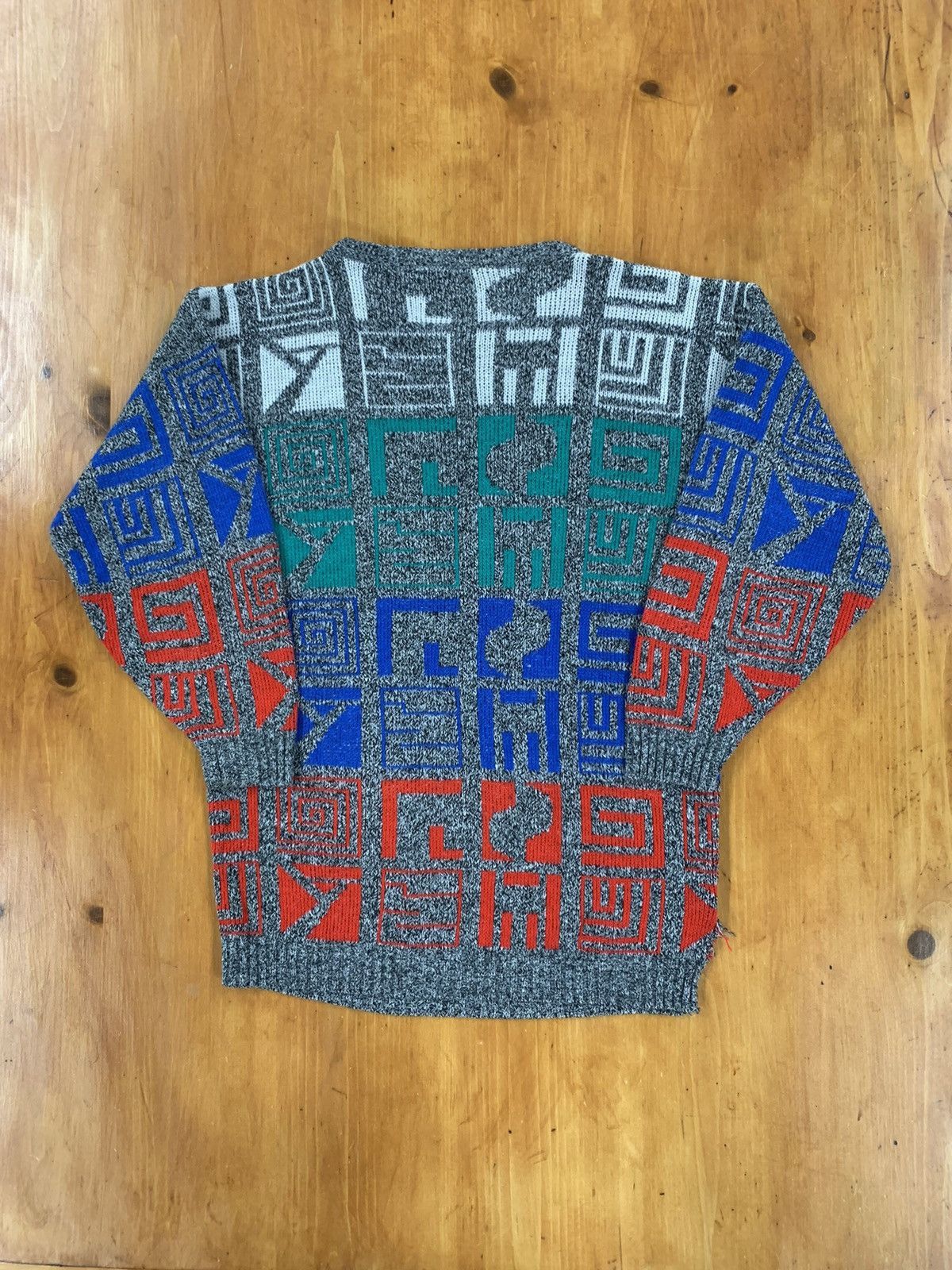 Vintage Vintage 1980s Symbols Knit Sweater Size US M / EU 48-50 / 2 - 3 Thumbnail