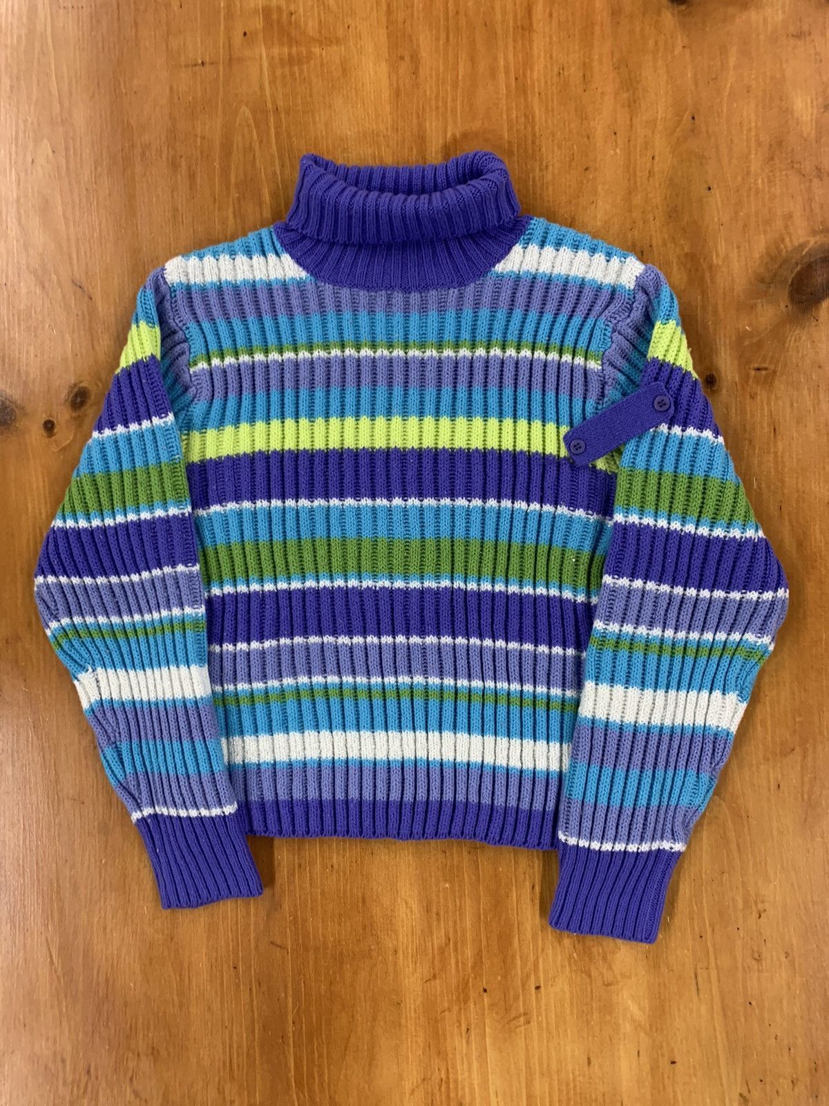 Vintage Vintage Ribbed Turtleneck Sweater Size US XS / EU 42 / 0 - 1 Thumbnail