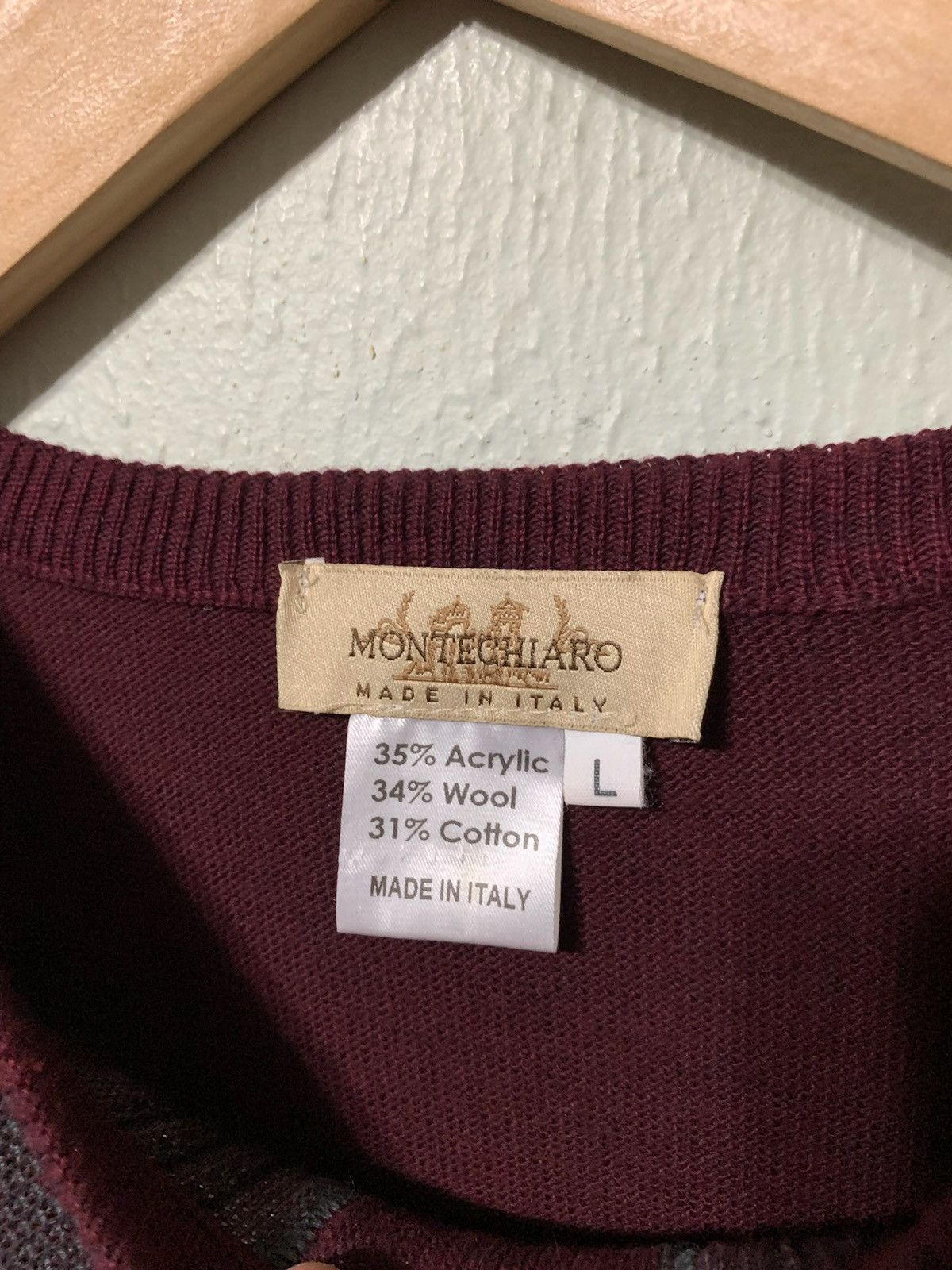 Vintage Vintage Italian Vertical Panel Knit Sweater Size US L / EU 52-54 / 3 - 3 Thumbnail