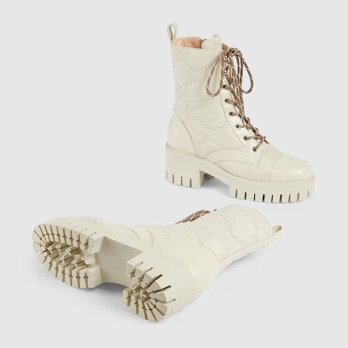 Gucci Gucci GG Matelasse lace up boots SIZE 37.5 Size ONE SIZE - 3 Thumbnail