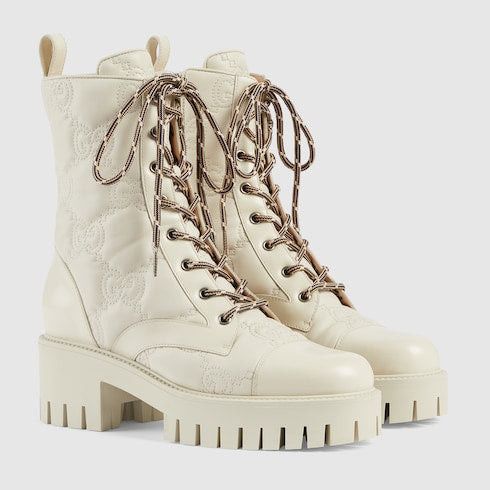 Gucci Gucci GG Matelasse lace up boots SIZE 39.5 Size ONE SIZE - 2 Thumbnail