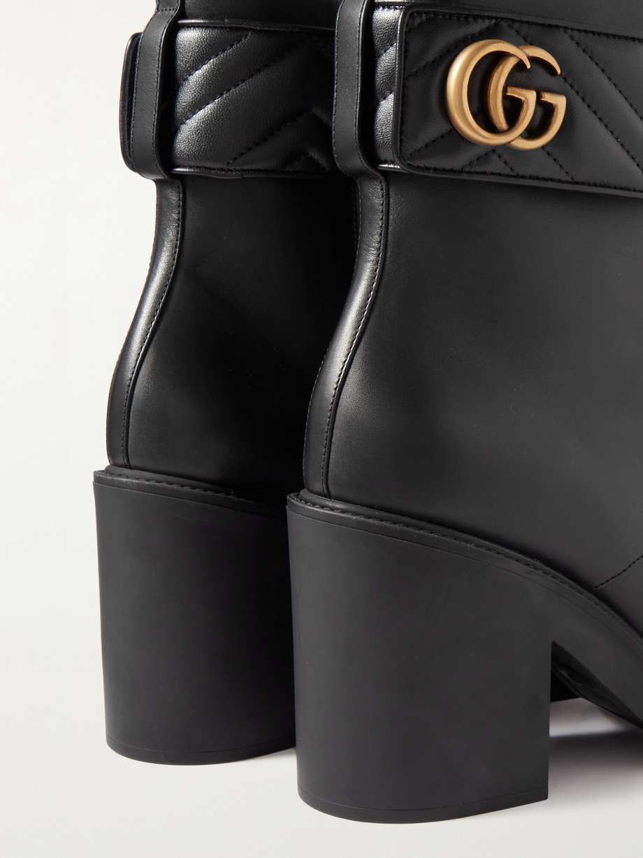 Gucci Gucci Double G Leather Boots SIZE 40.5 Size ONE SIZE - 3 Thumbnail