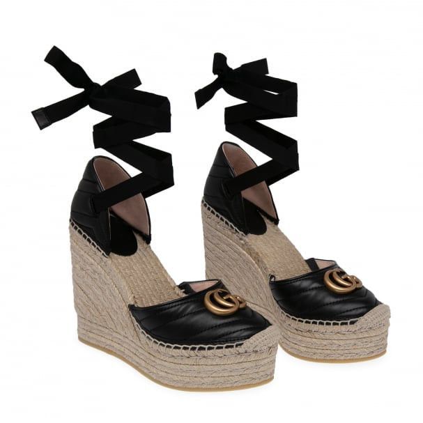 Gucci GG Matelasse Platform Espadrilles SIZE 35
