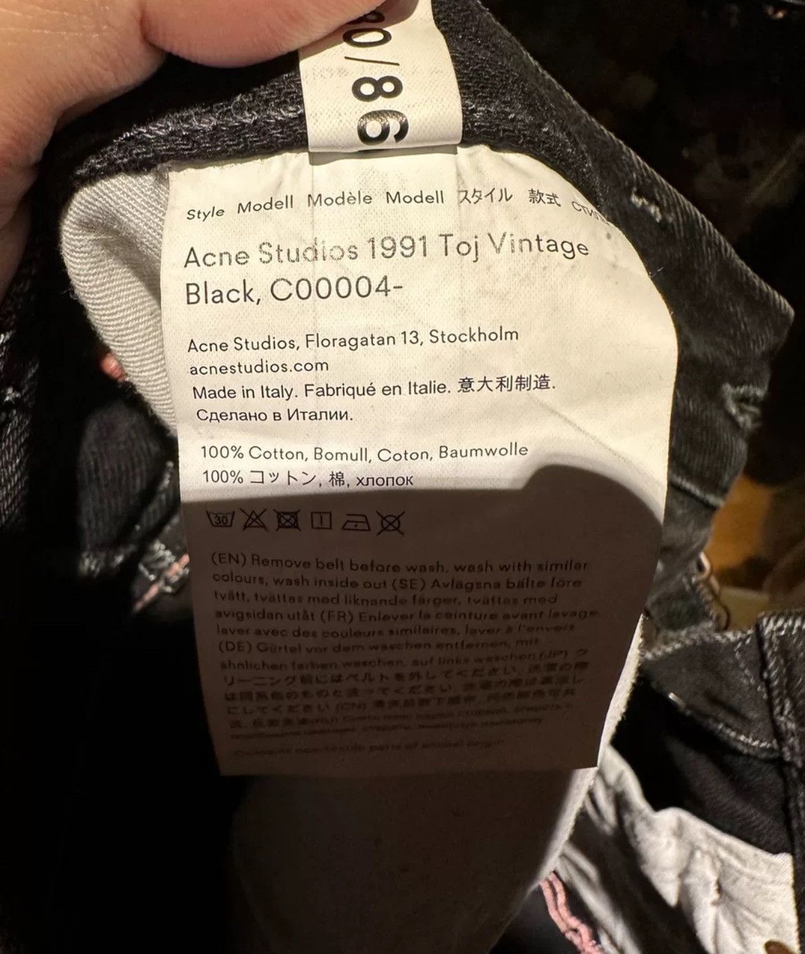 Acne Studios acne studios black 1991 jeans for men - DMC Size US 31 - 7 Thumbnail