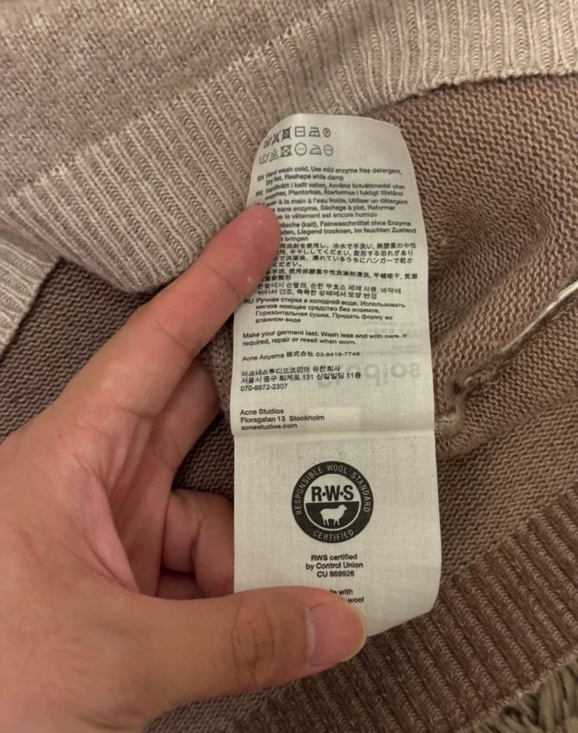 Acne Studios acne studios Morandi grey sweater - DMC Size US S / EU 44-46 / 1 - 7 Thumbnail