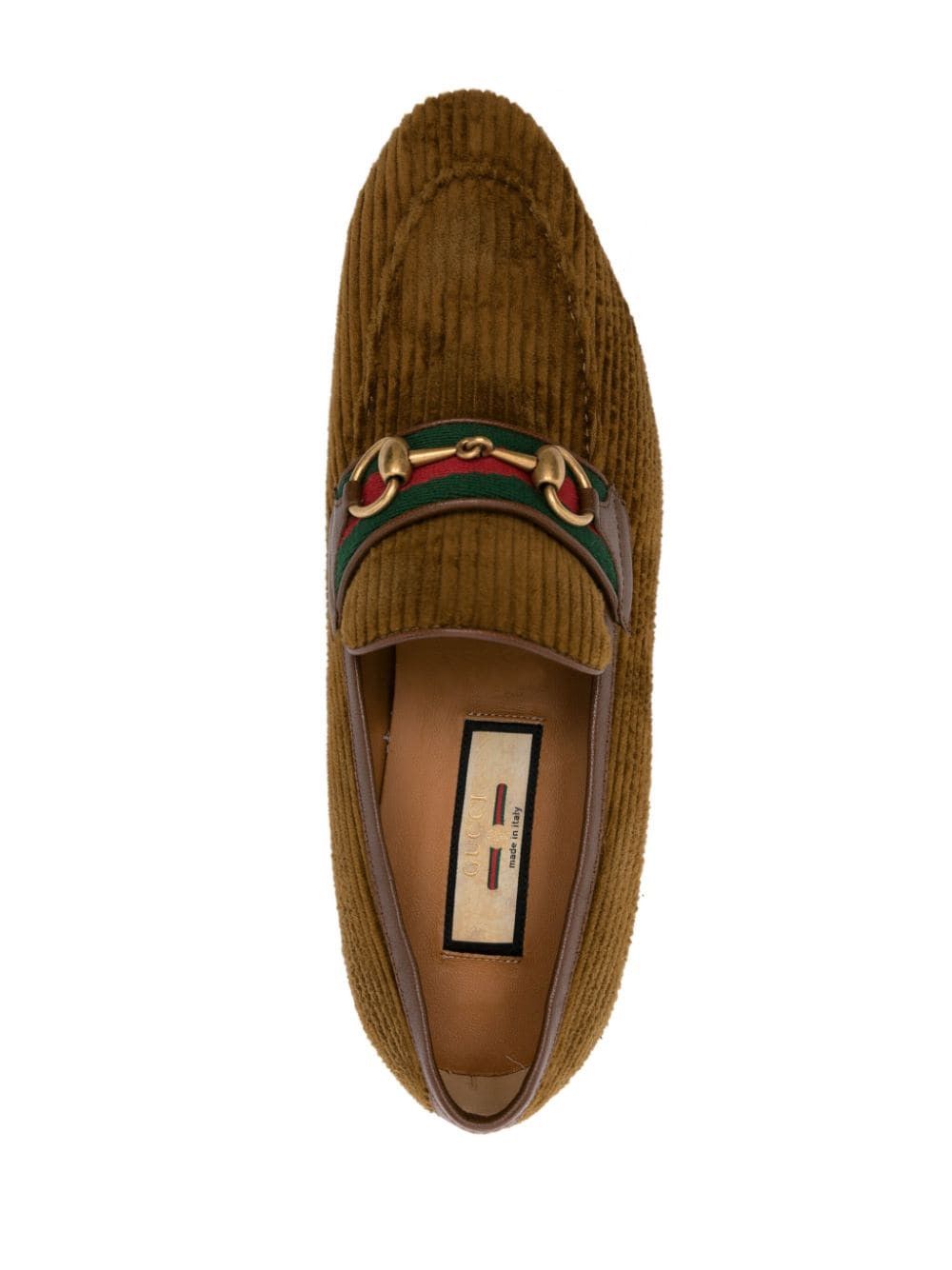 Gucci Corduroy Leather Loafer with Horsebit in brown Size US 10.5 / EU 43-44 - 2 Thumbnail