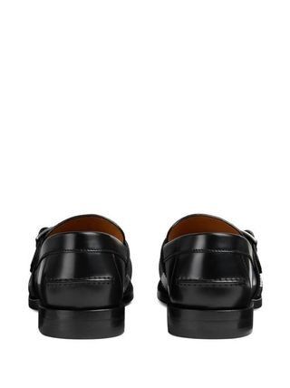 Gucci Buckle GG Supreme Canvas and Leather Loafer in black Size US 9 / EU 42 - 4 Thumbnail