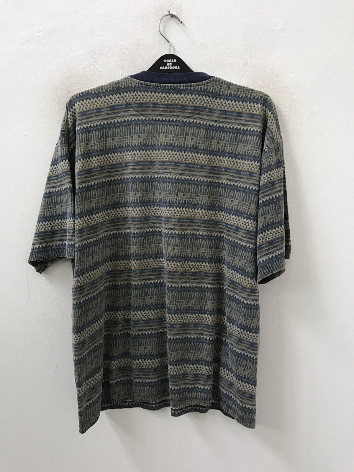 Vintage 90s Ocean Pacific Oversize Native Tribal Stripe Pocket tees Size US L / EU 52-54 / 3 - 5 Thumbnail