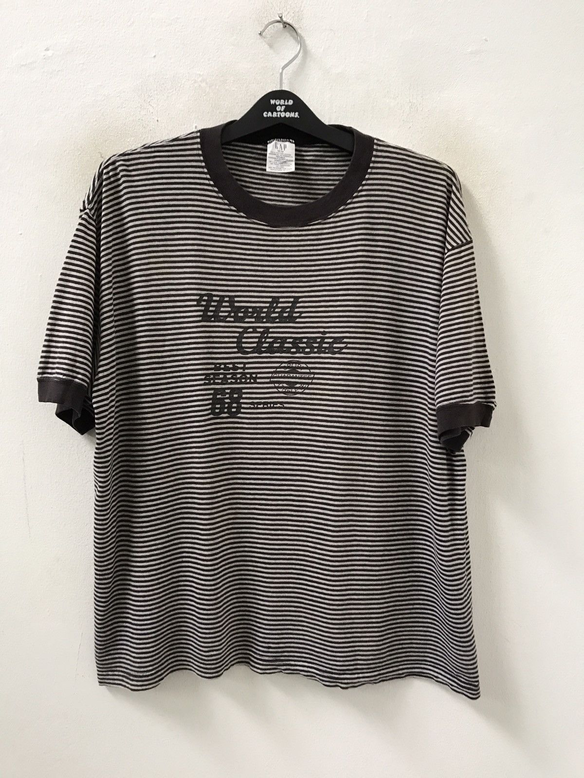 Gap × Vintage Vintage 90s Gap Made in Usa Oversized Striped Ringer t shirt Size US M / EU 48-50 / 2 - 1 Thumbnail