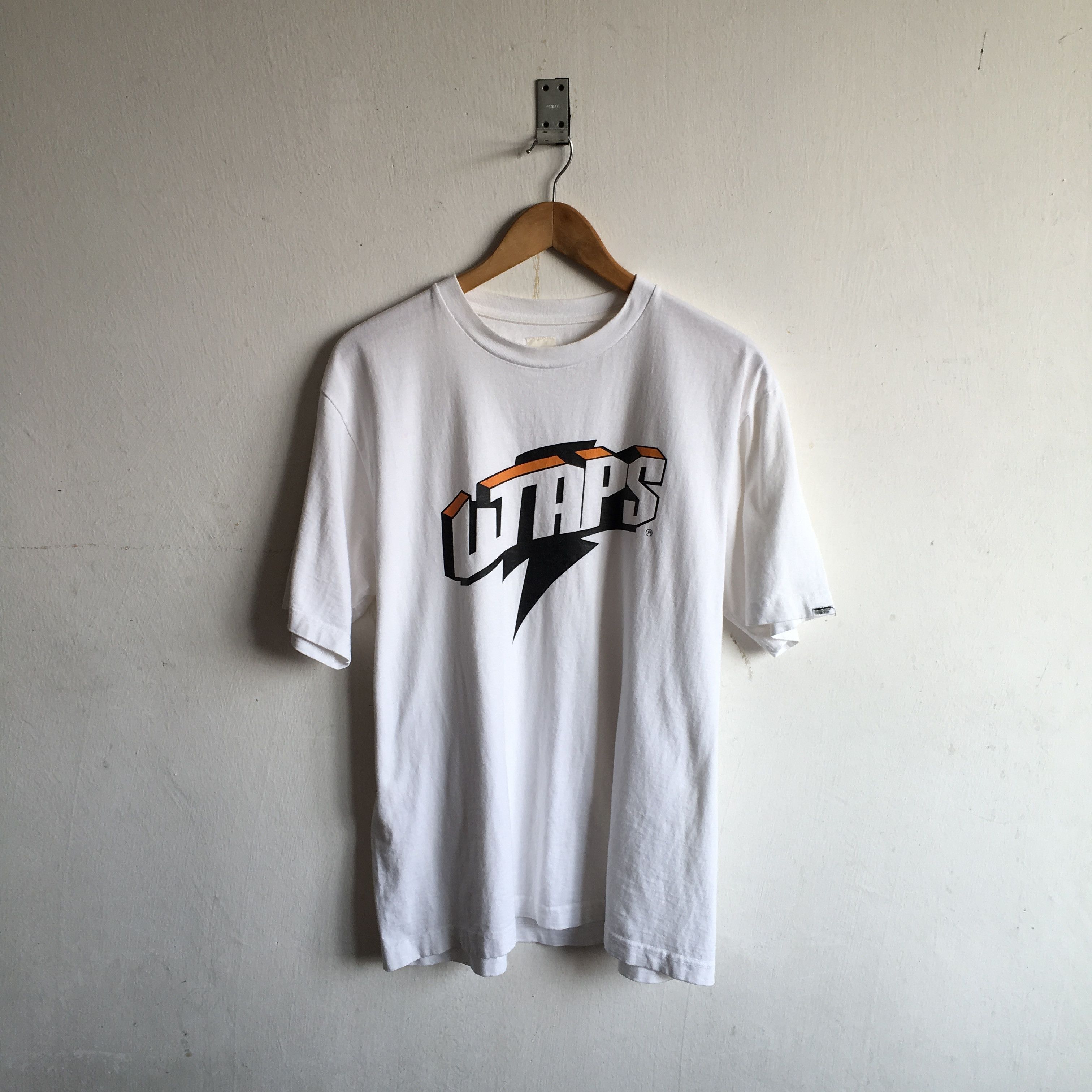 Wtaps WTAPS White Shortsleeve Tshirt Biglogo Print Crewneck Size Medium ...