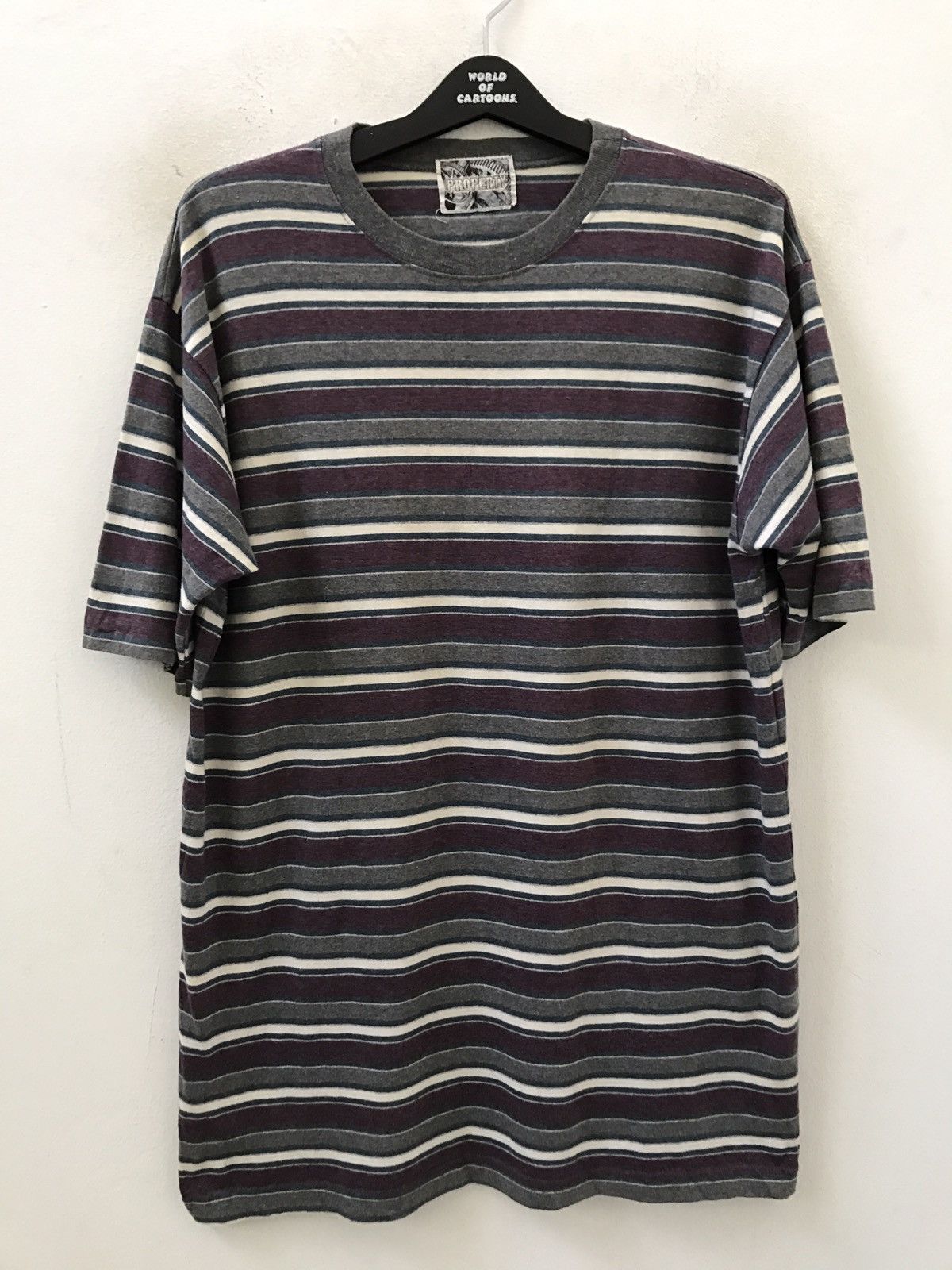 Vintage Vintage 90s Property Multiple Colour Striped t shirt Size US L / EU 52-54 / 3 - 2 Thumbnail