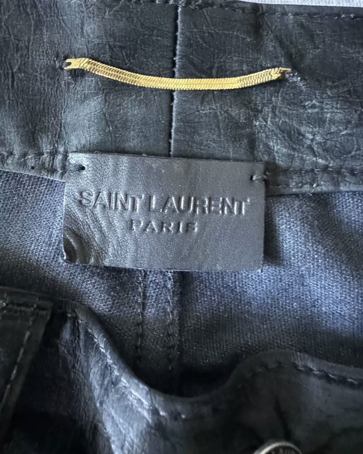 Saint Laurent Paris Saint Laurent 23aw cowhide cracked jeans - DMC Size US 26 / EU 42 - 4 Thumbnail