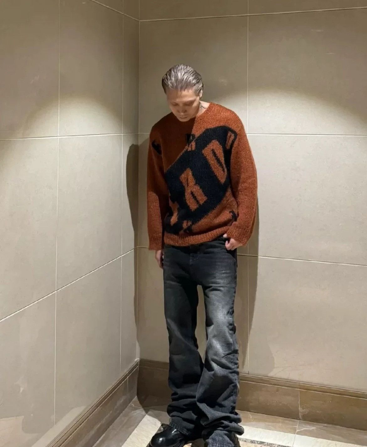 Enfants Riches Deprimes Enfants Riches Deprimes mohair slogan sweater - DMC Size US L / EU 52-54 / 3 - 6 Thumbnail