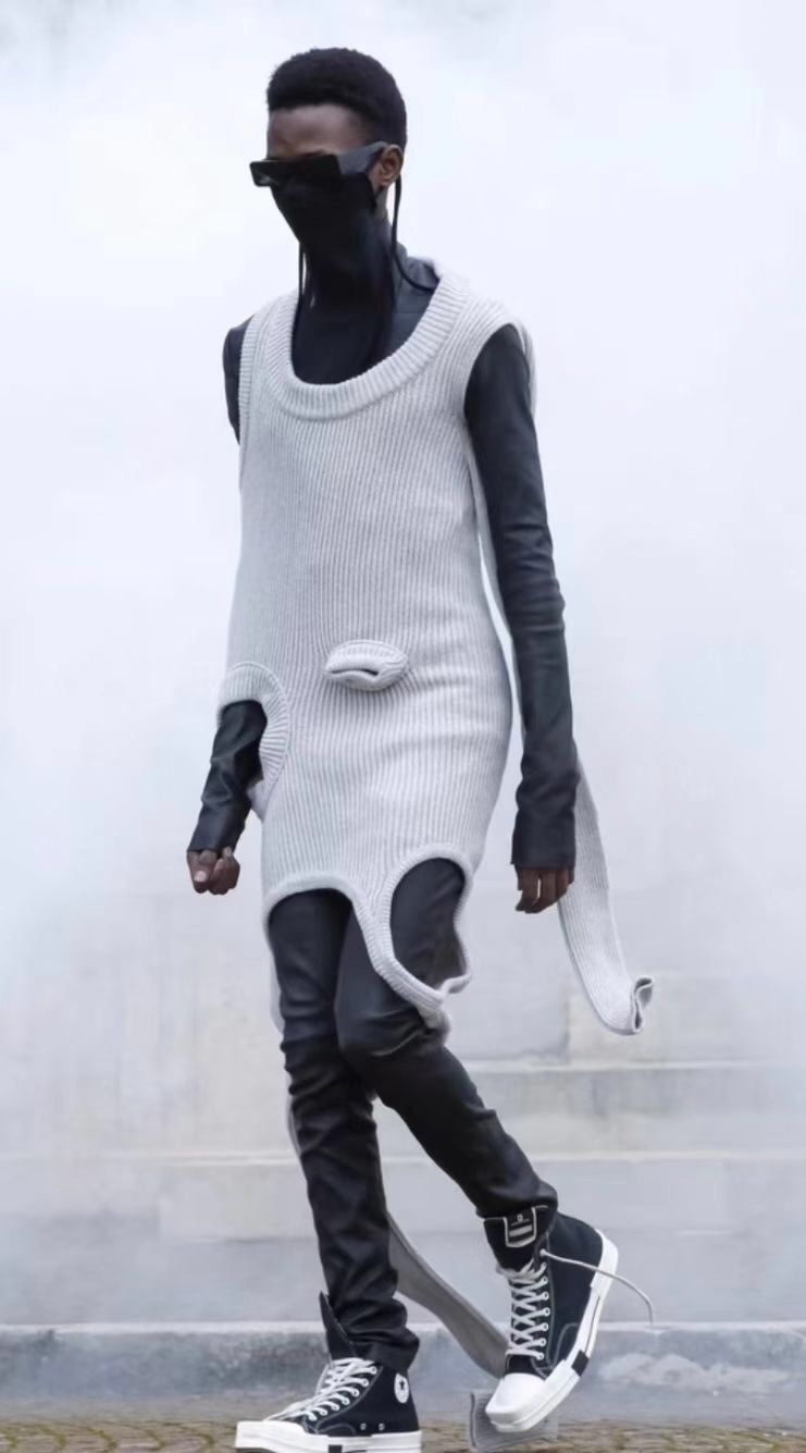 Rick Owens Rick owens banana gray mainline sweater - DMC Size US XL / EU 56 / 4 - 6 Thumbnail