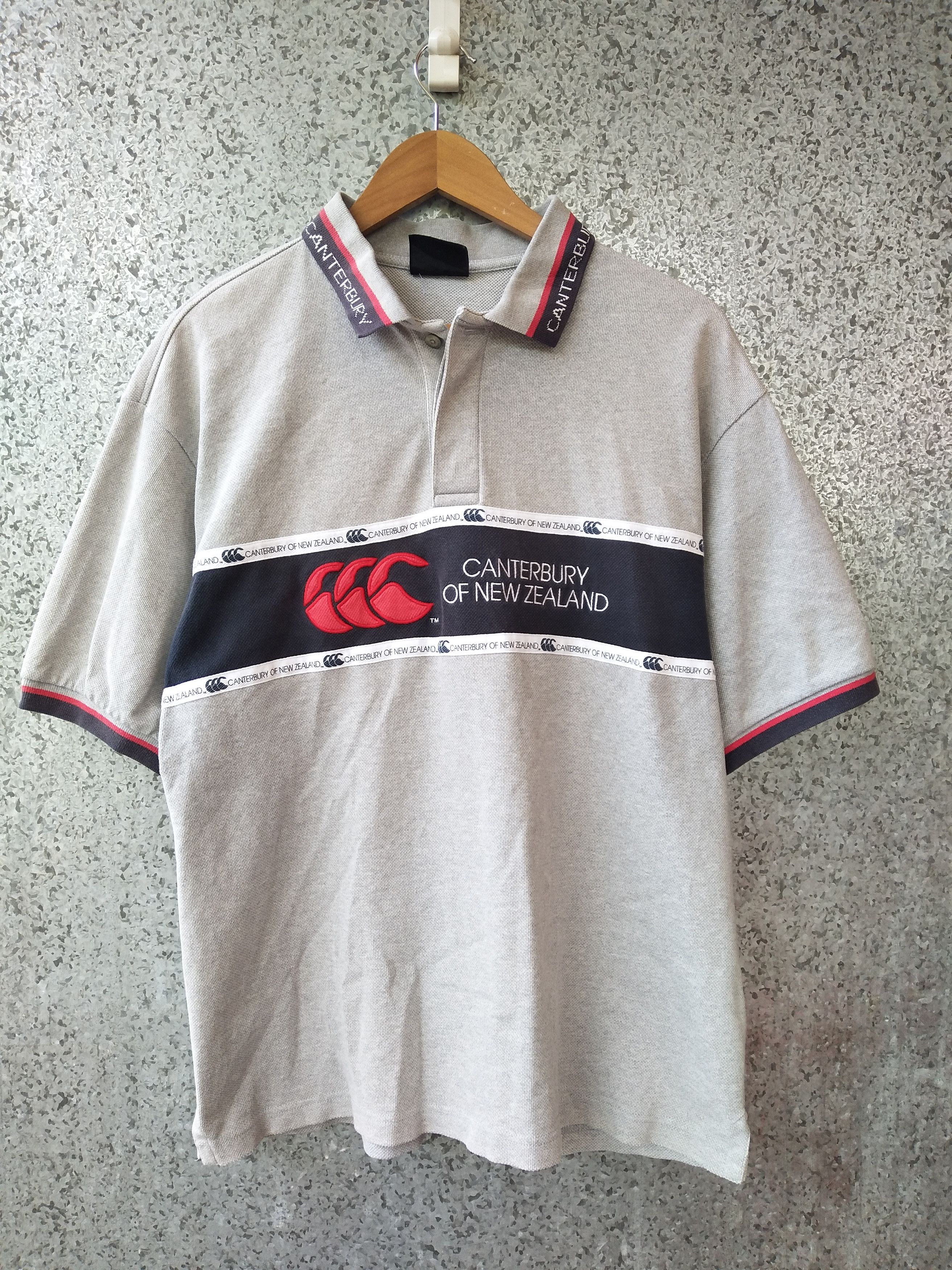 Canterbury of New Zealand 🔥 Vintage Canterbury polo tee spell out big logo Size US L / EU 52-54 / 3 - 1 Thumbnail