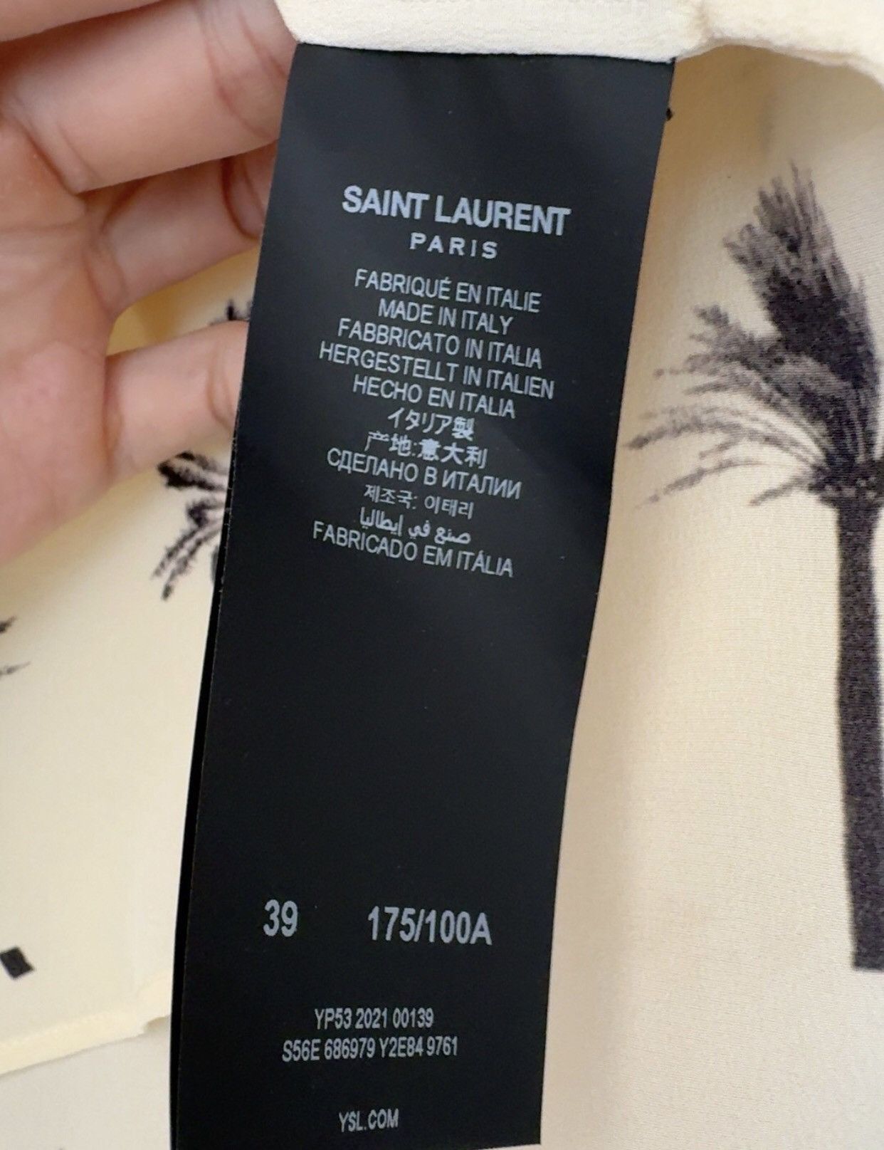 Saint Laurent Paris Saint Laurent YSL shortsleeved silk shirt - DMC Size US M / EU 48-50 / 2 - 3 Thumbnail