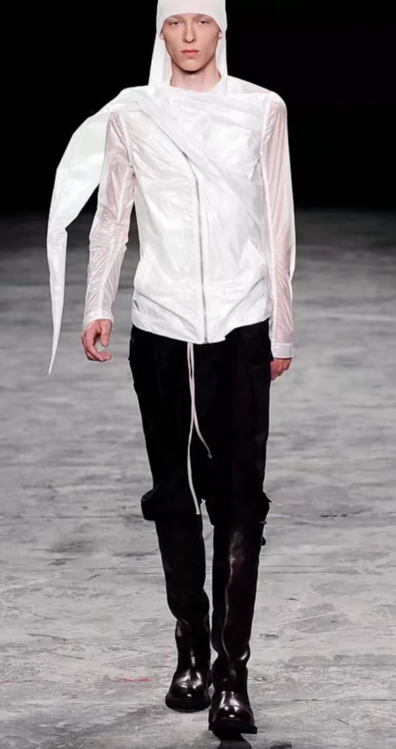 Rick Owens Rick owens 11ss show white scarf collar ribb - DMC Size US S / EU 44-46 / 1 - 4 Thumbnail
