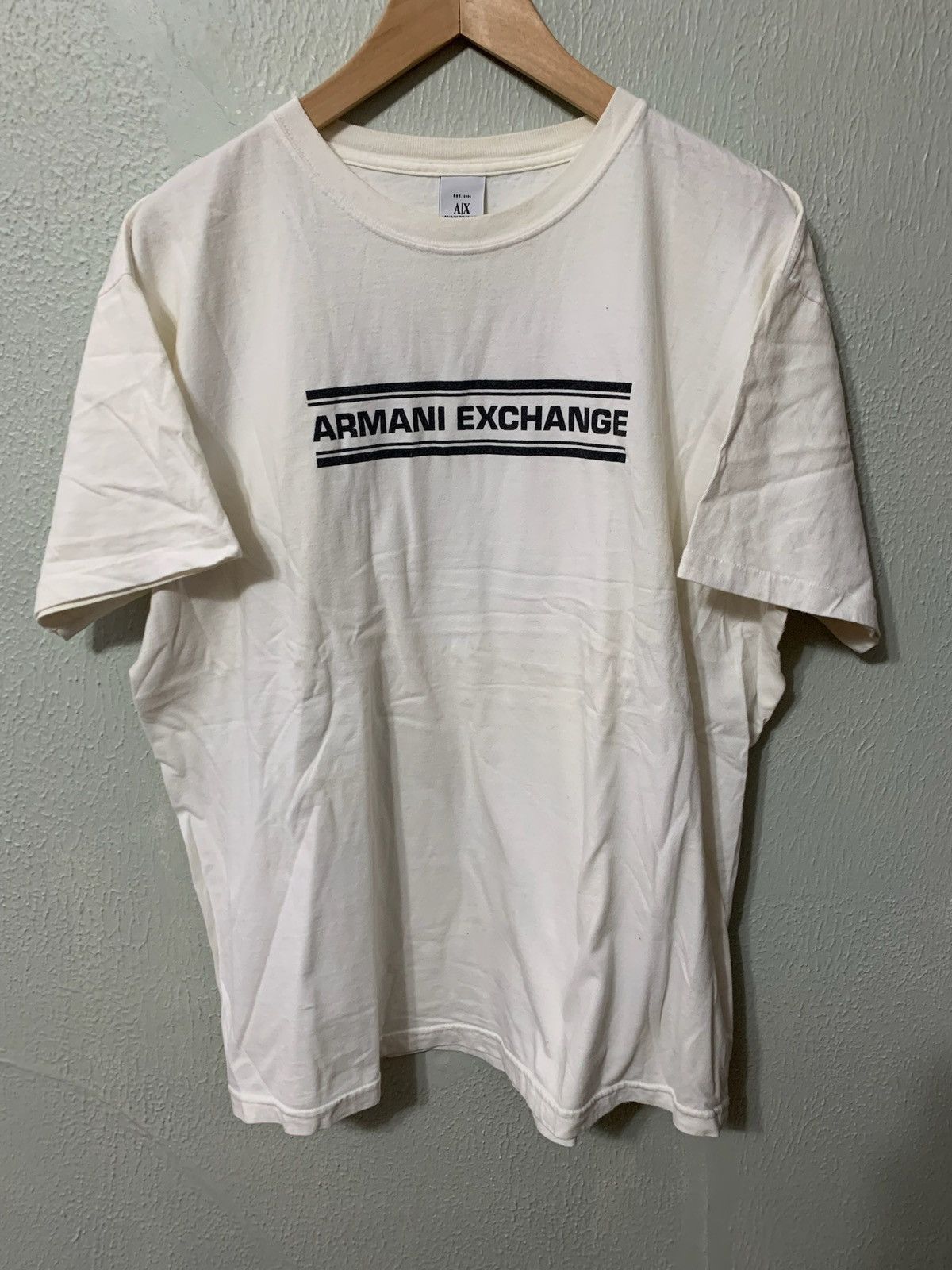 Vintage Vintage 1990s Armani Exchange Bogo T-Shirt Size US XL / EU 56 / 4 - 1 Thumbnail