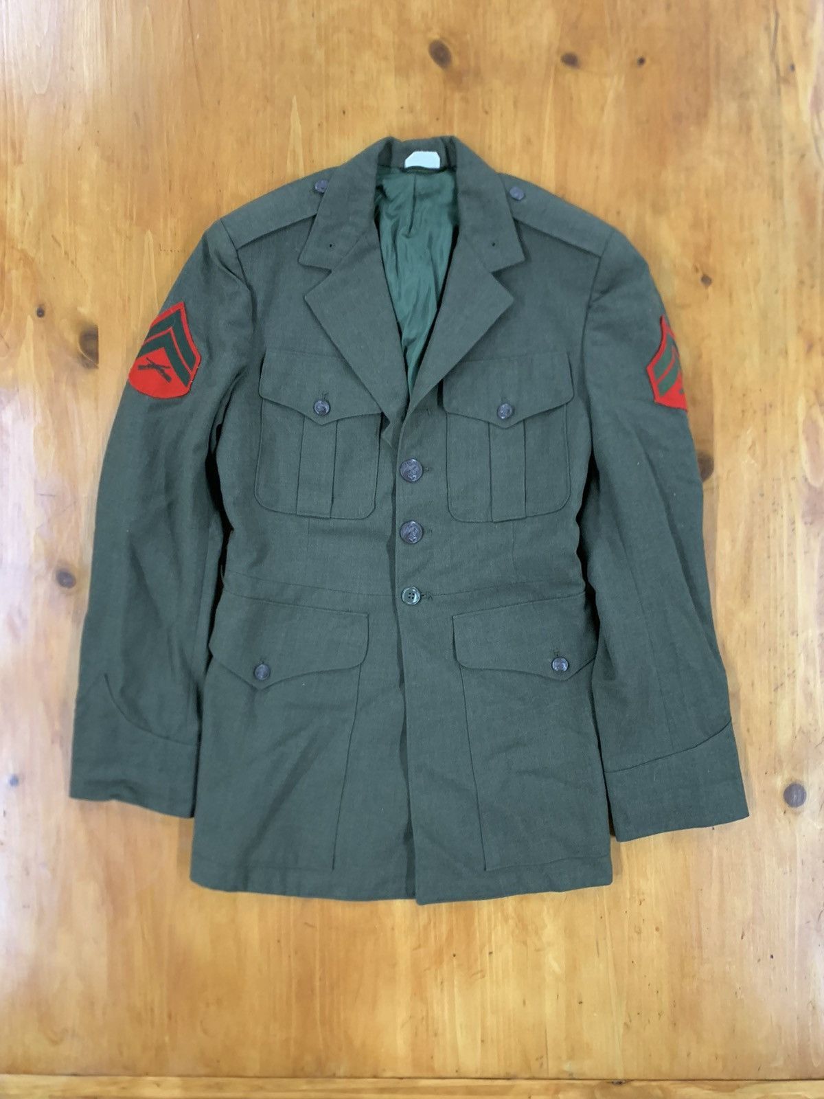 Vintage Vintage Military Dress Uniform Overcoat Size US S / EU 44-46 / 1 - 1 Thumbnail