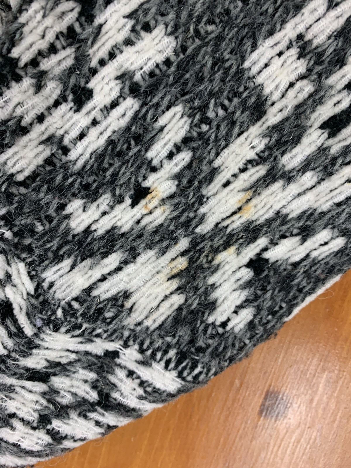 Vintage Vintage Static Diamond Shaggy Knit Sweater Size US M / EU 48-50 / 2 - 5 Thumbnail