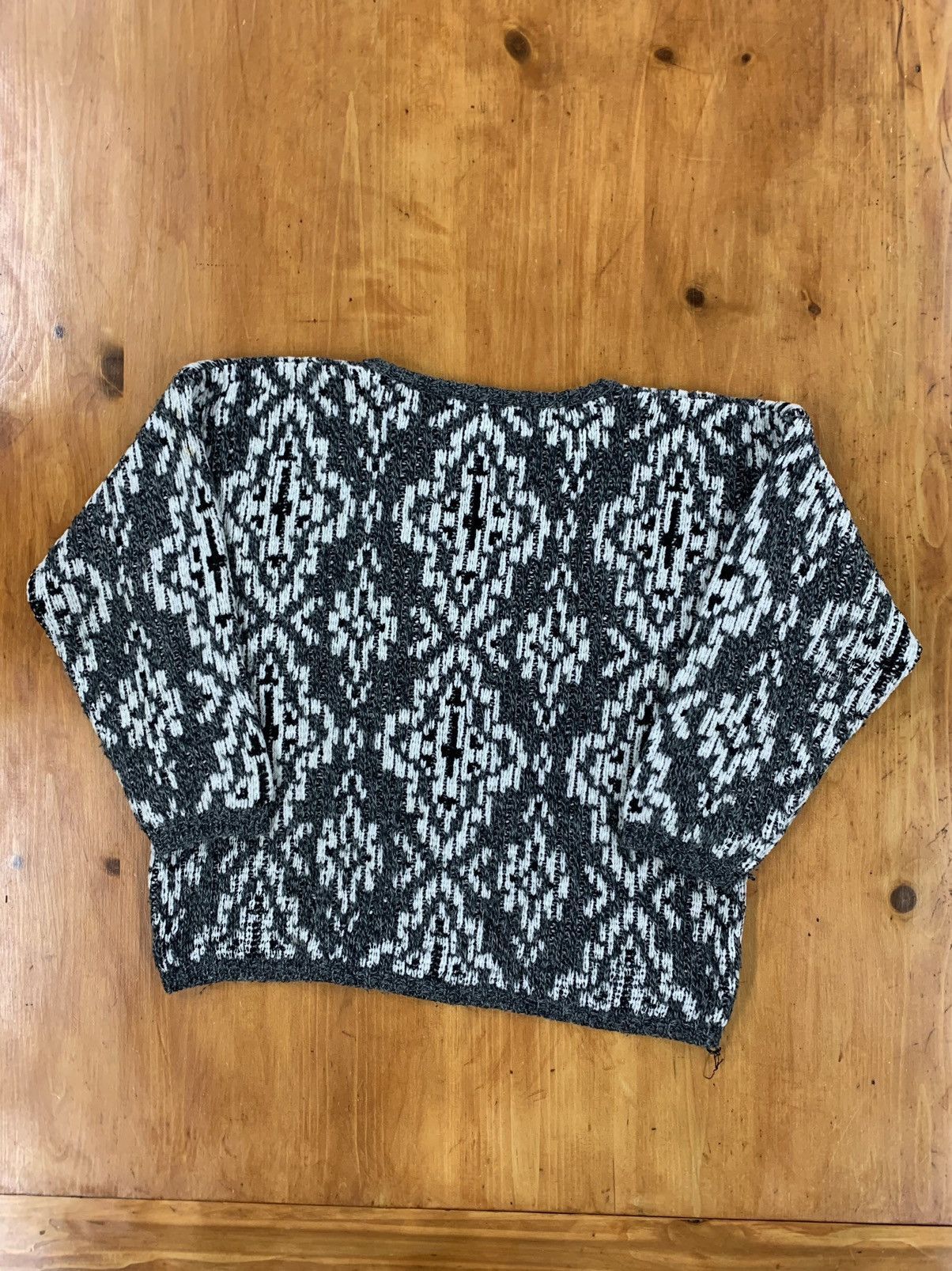 Vintage Vintage Static Diamond Shaggy Knit Sweater Size US M / EU 48-50 / 2 - 3 Thumbnail