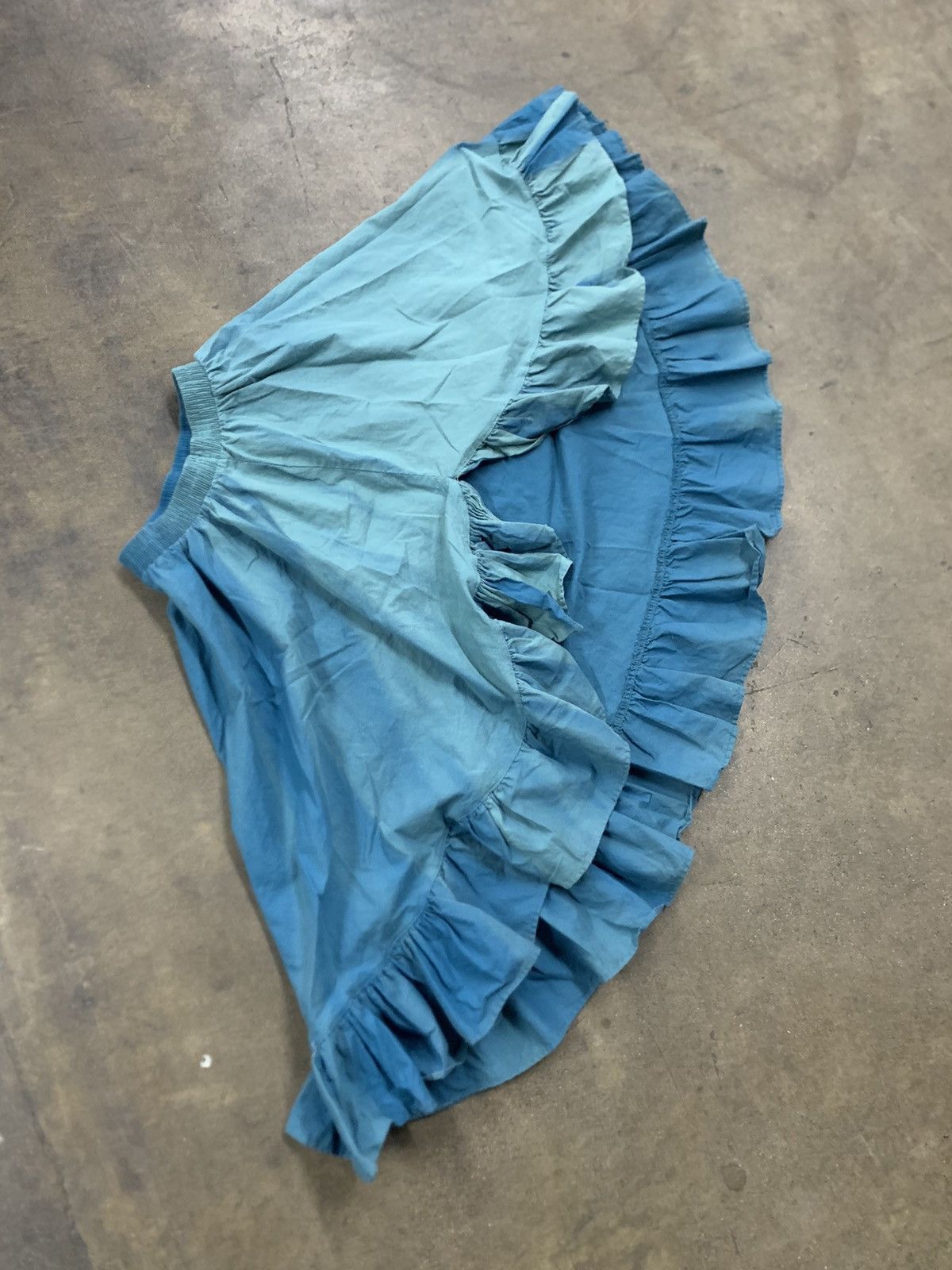 Jean × Vintage Vintage ILG Workers Union Sun Bleached Ruffle Skirt Size US 28 / EU 44 - 3 Thumbnail