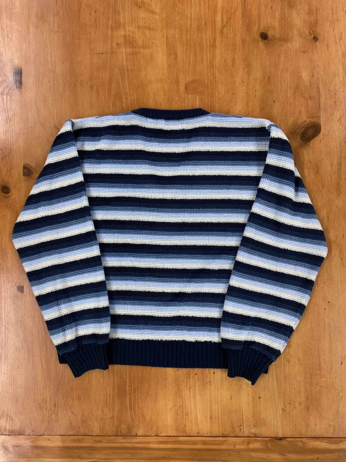 Vintage Vintage Tonal Flood Checker Band Knit Sweater Size US XL / EU 56 / 4 - 3 Thumbnail