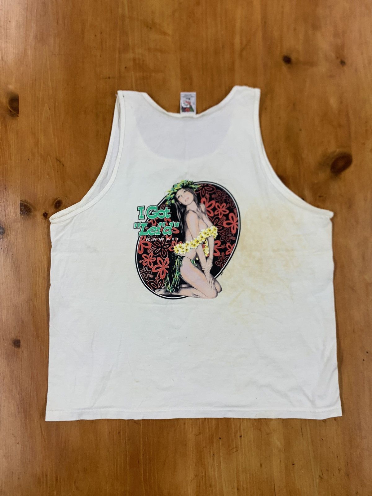 Vintage Vintage I Got Lei’d Hawaiian Woman Tank Size US XL / EU 56 / 4 - 1 Thumbnail