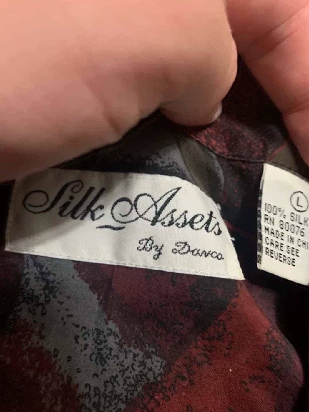 Vintage Vintage 1990s Silk Design Shirt Size US L / EU 52-54 / 3 - 2 Thumbnail