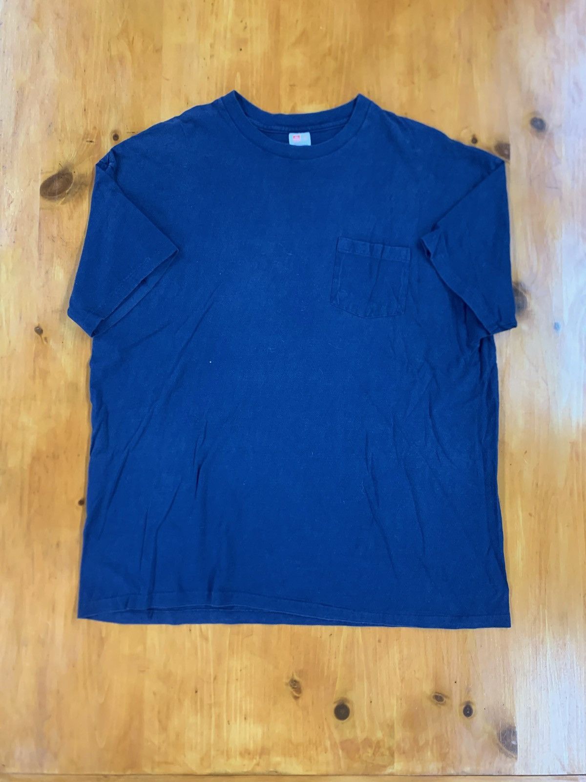 Vintage Vintage Blank Navy Tee Size US XXL / EU 58 / 5 - 2 Thumbnail