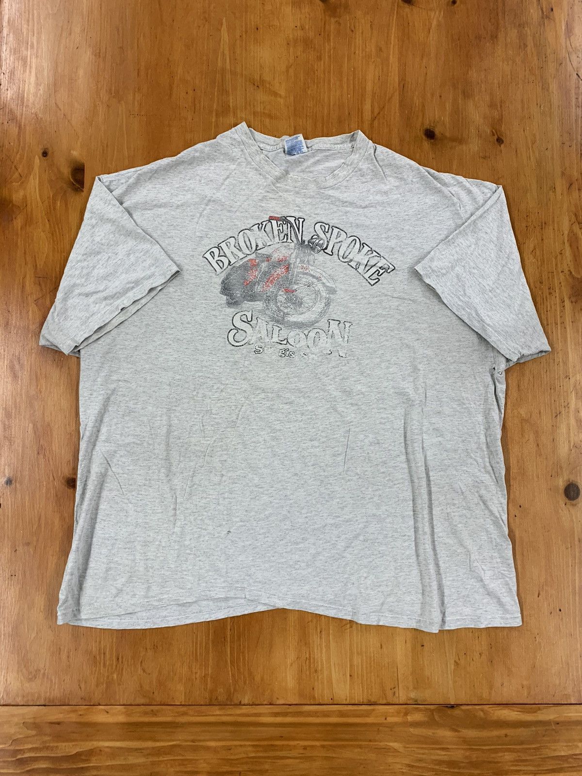 Harley Davidson × Vintage Vintage Broken Spoke Saloon Biker T-Shirt Size US XXL / EU 58 / 5 - 2 Thumbnail