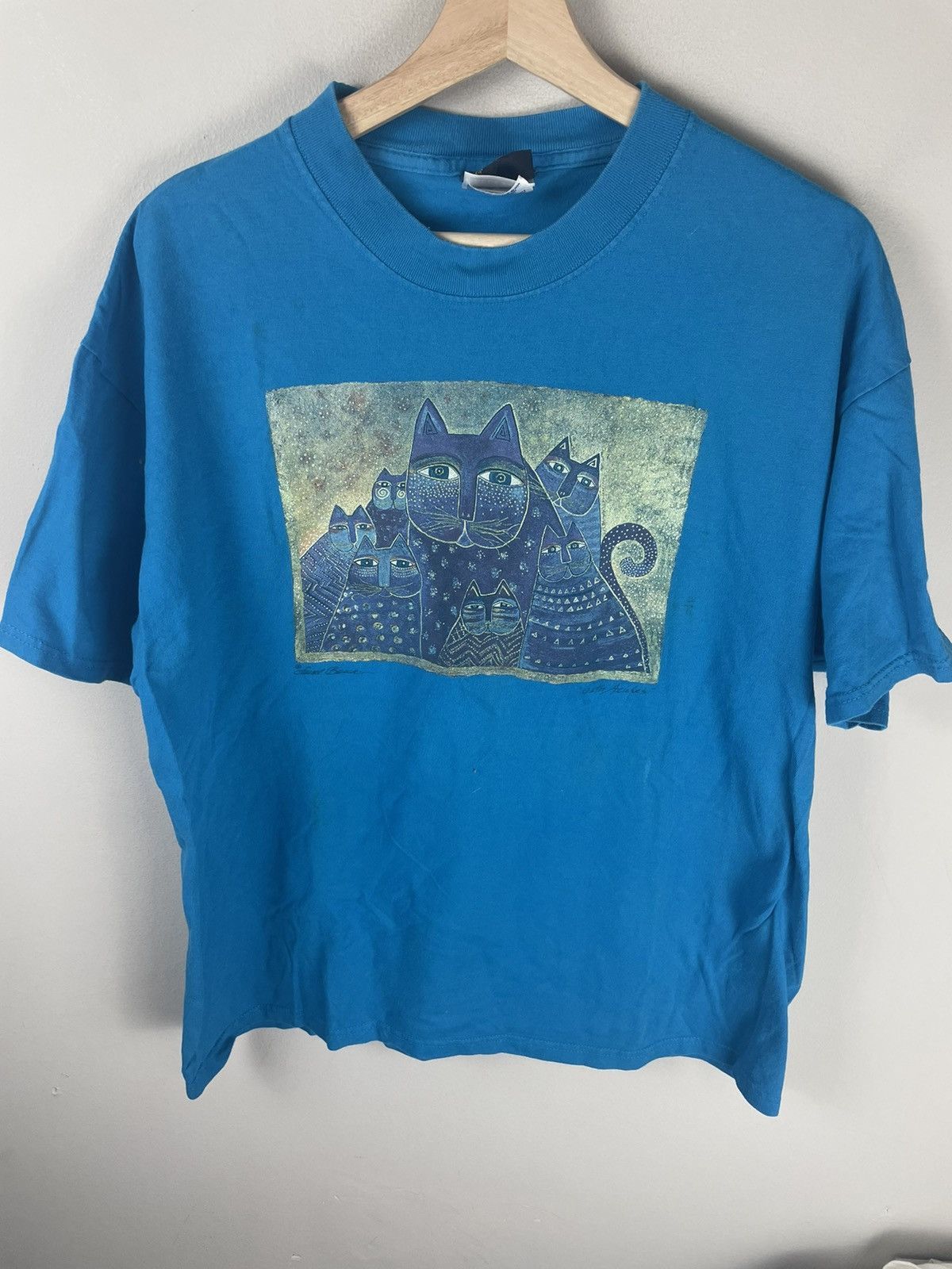 Vintage Vintage Gatos Azules T-Shirt Size US XL / EU 56 / 4 - 2 Thumbnail
