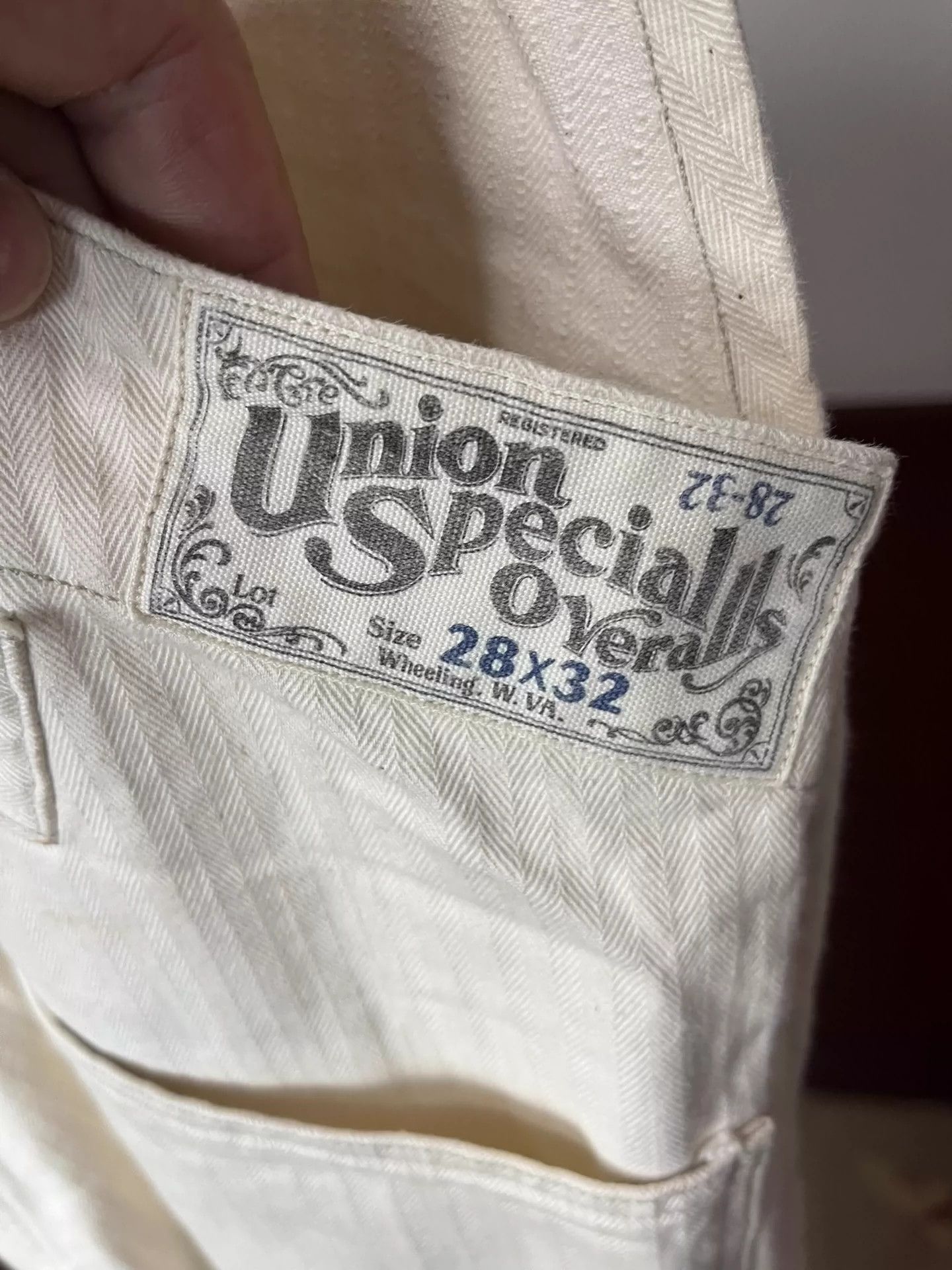 Freewheelers Freewheelers White herringbone suspenders Size US 28 / EU 44 - 3 Thumbnail